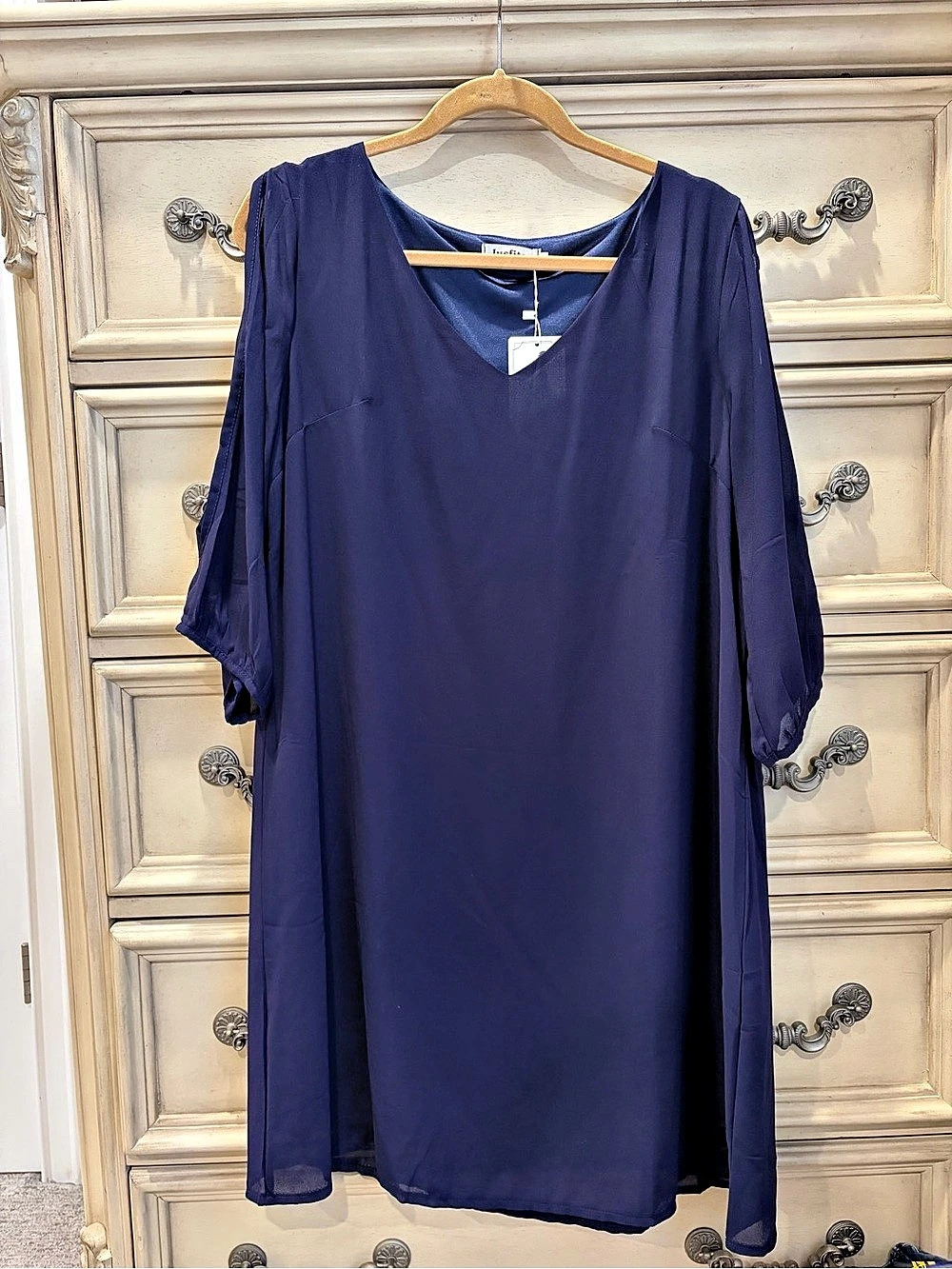A-line Mini Dress in Blue NWT